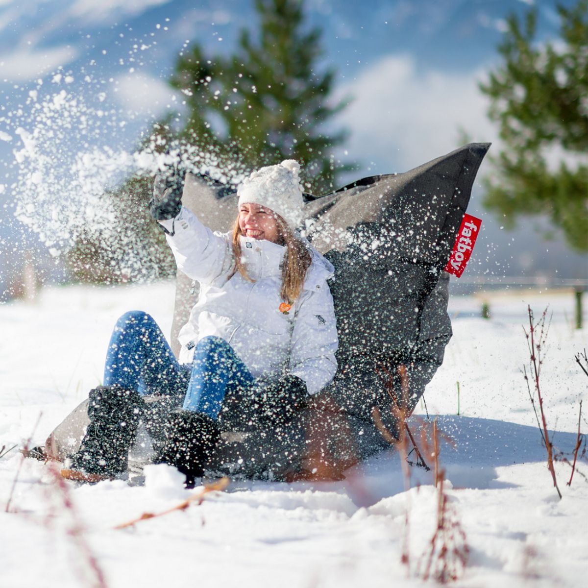 FATBOY - Puff Fatboy The Original Outdoor - Gris Oscuro