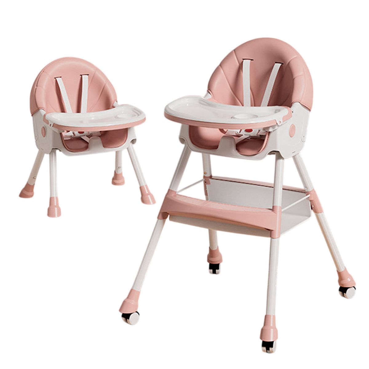 MUNDO ONLINE - Silla Comer Bebe Doble Altura Safe Baby Rosado