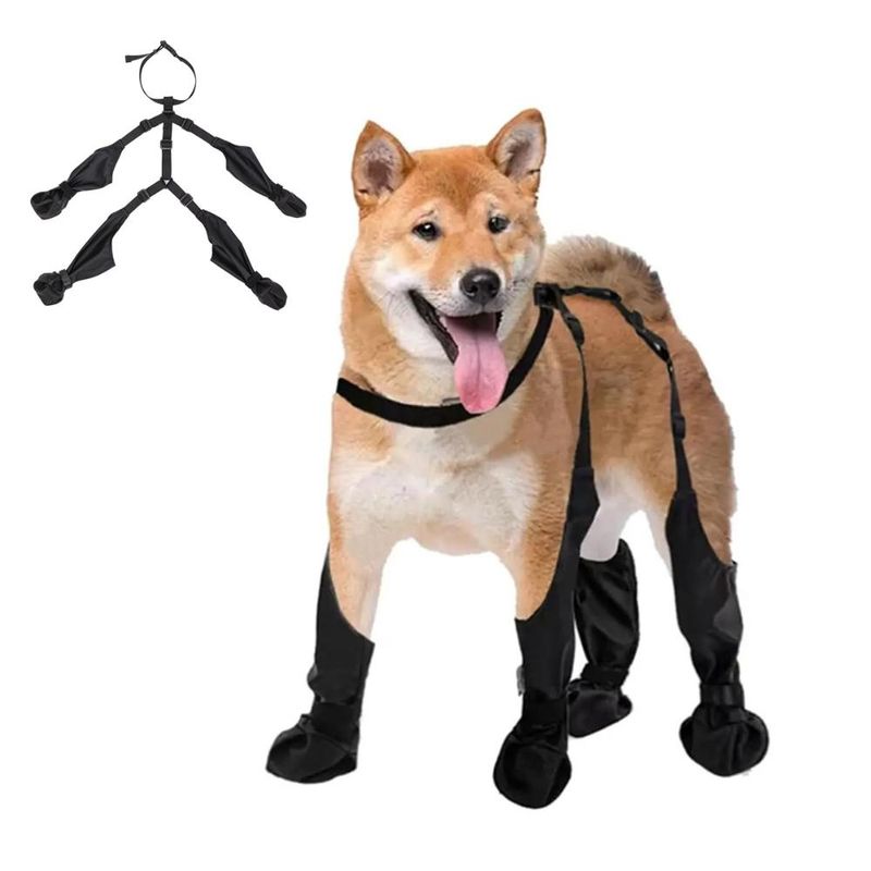 GENERICO - Botas Impermeables Perro Antideslizante Lluvia Agua L