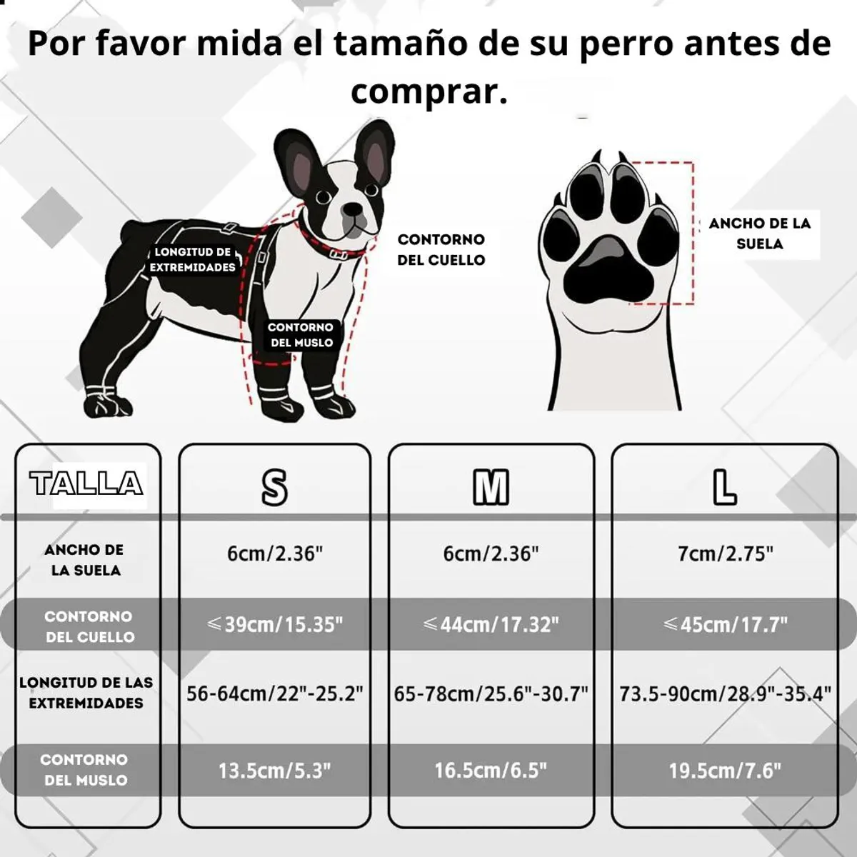GENERICO - Botas Impermeables Perro Antideslizante Lluvia Agua S
