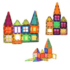 MUNDO MAGIA - Juego De Bloques De Construcción Magnéticos 78 Piezas