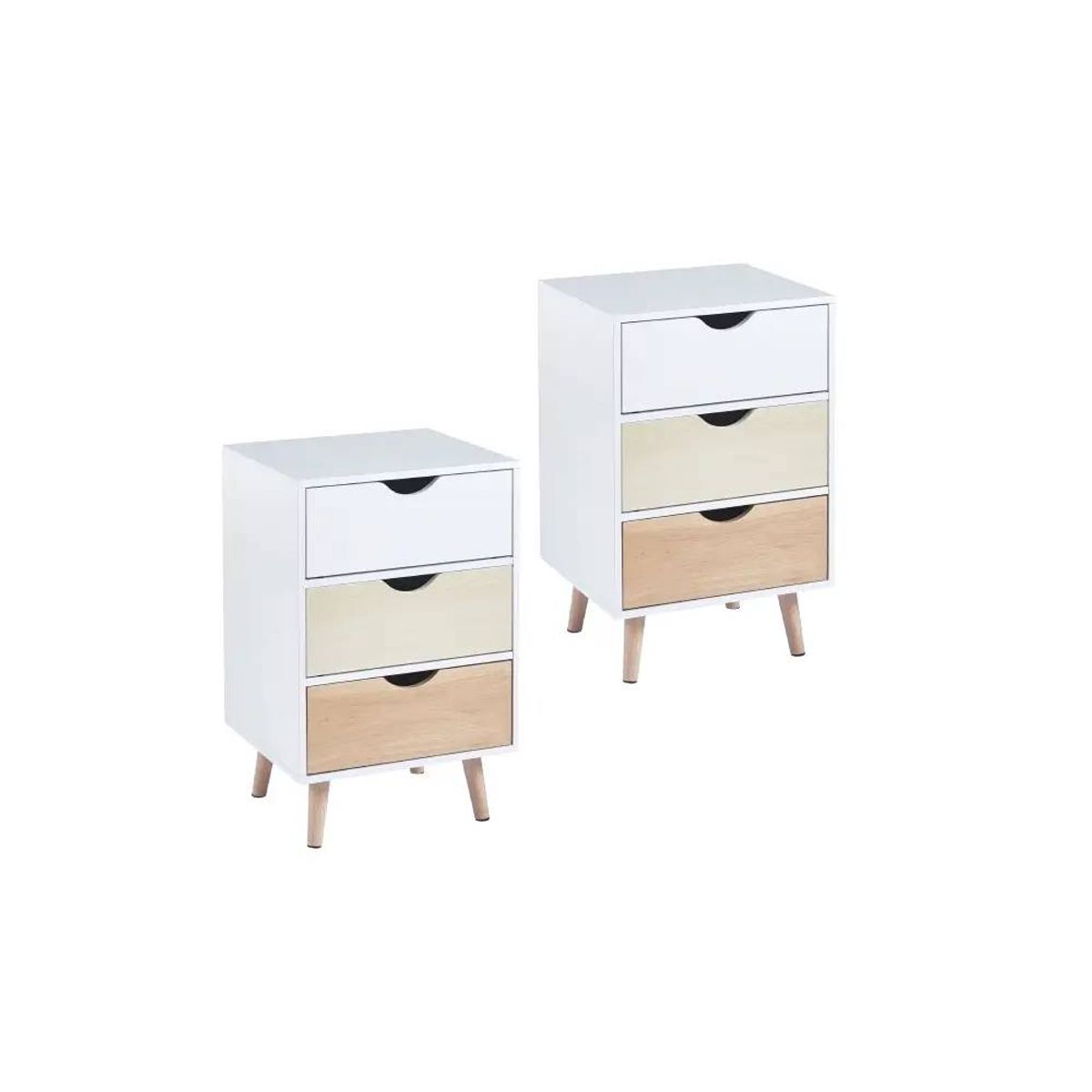 GENERICO - Pack 2 Veladores Eames de 3 niveles