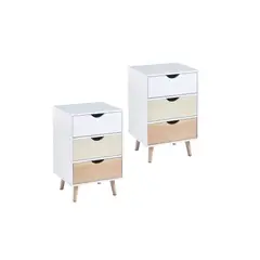 GENERICO - Pack 2 Veladores Eames de 3 niveles