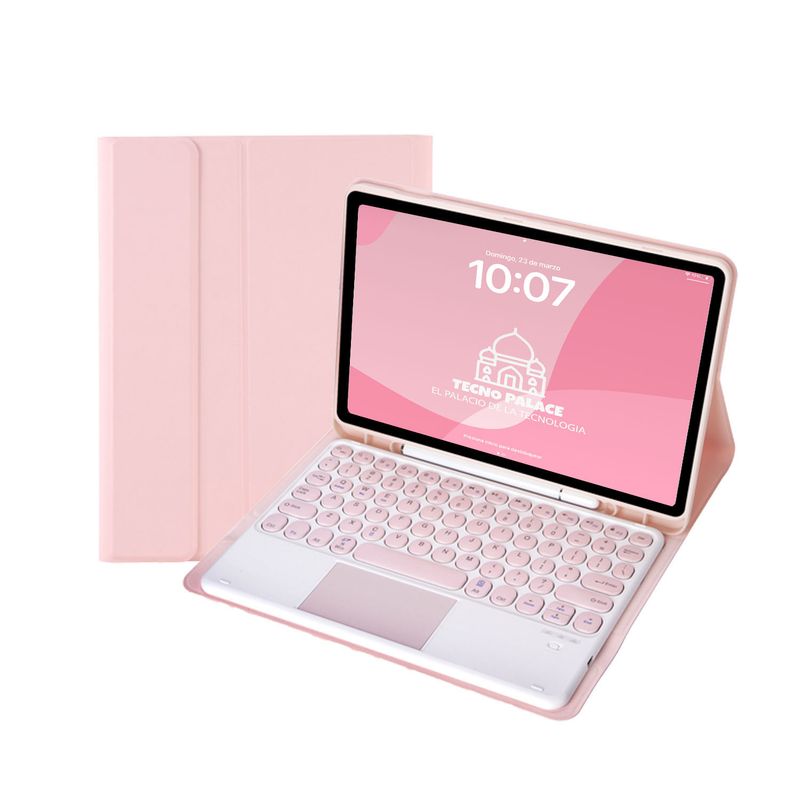 GENERICO - Fundas Con Teclado TouchPad 2.0 Para iPad 10,2 (7,8,9 GEN) - letra Ñ