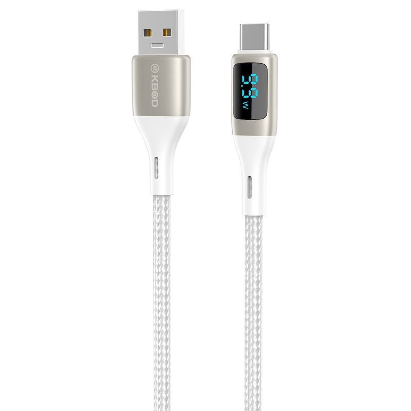KBOD - Cable Para Carga y Datos Usb Tipo C Kbod Cbo70 1-5 Metros 66W Blanco