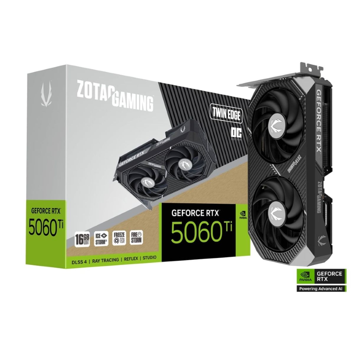 ZOTAC - Tarjeta de Video - Zotac Gaming GeForce RTX 5060 Ti 16GB Twin Edge OC
