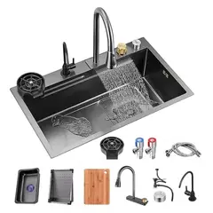 MUNDO MAGIA - Fregadero De Cocina 80x45cm Acero Inoxidable Lavavajillas