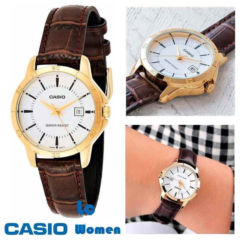 CASIO - reloj casio ltpv004gl-7a mujer analogo metal