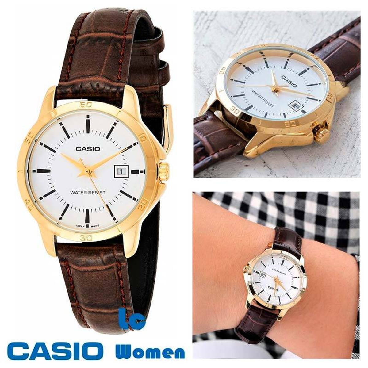 CASIO - reloj casio ltpv004gl-7a mujer analogo metal