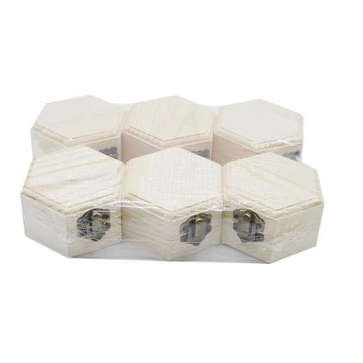 GENERICO - Set 6 Caja De Joyería Hexagonal