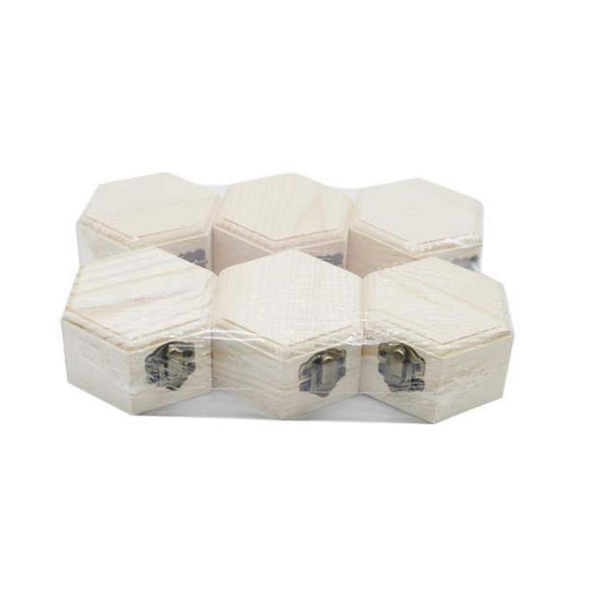 GENERICO - Set 6 Caja De Joyería Hexagonal