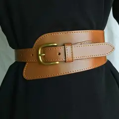 DANZAMANIA - Cinturon Ancho Mujer Estilo Coreano con Hebilla Corsé Cintura Abrigo