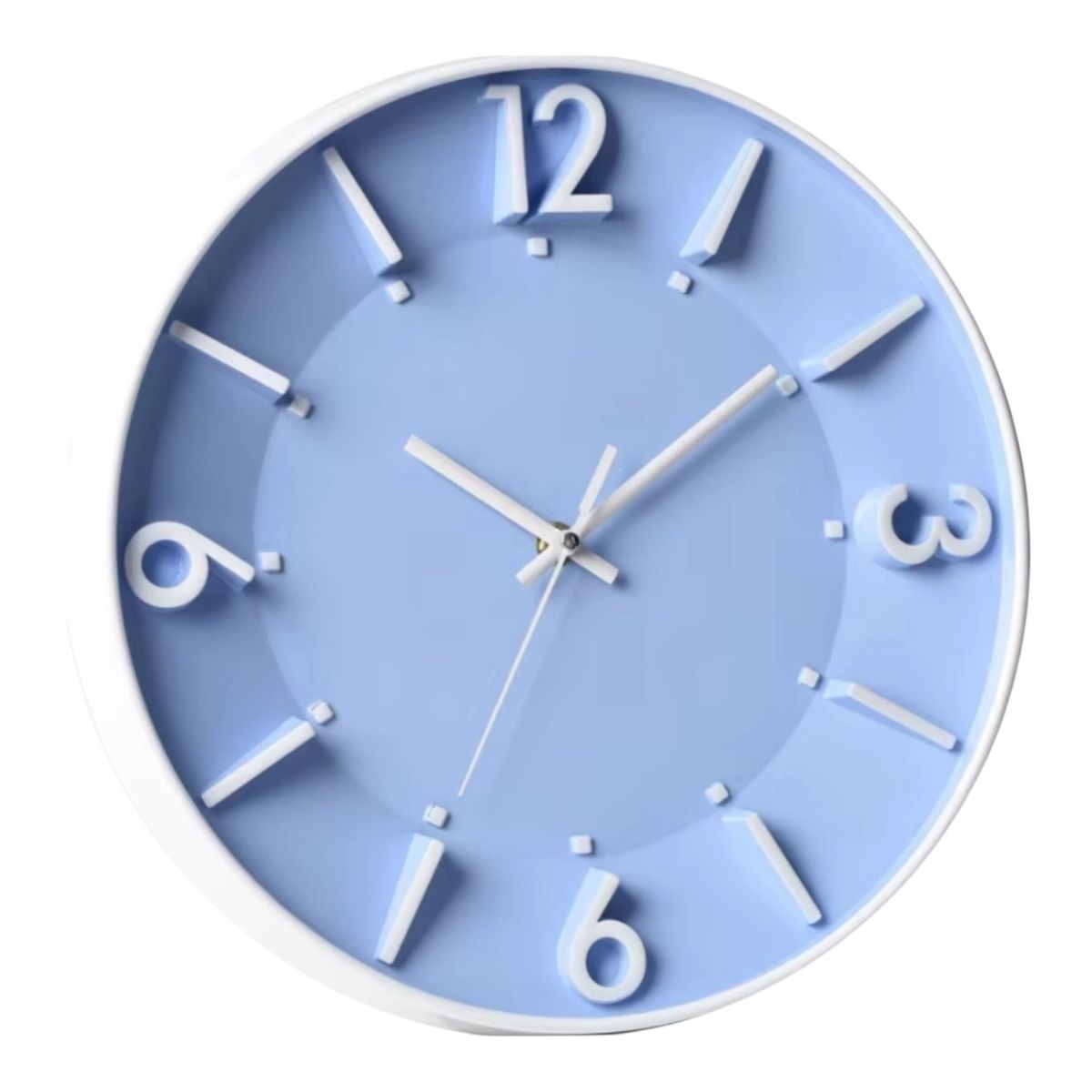 GENERICO - Reloj de Pared 30 cm - Azul Pastel