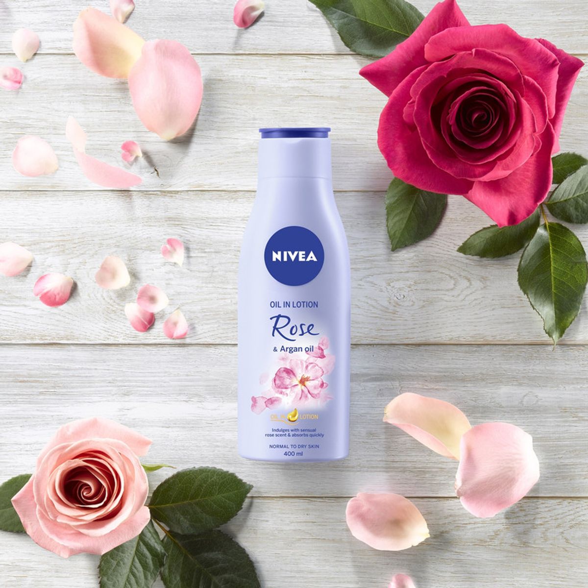 NIVEA - Loción Corporal Nivea Rosa & Aceite De Argán 400ml