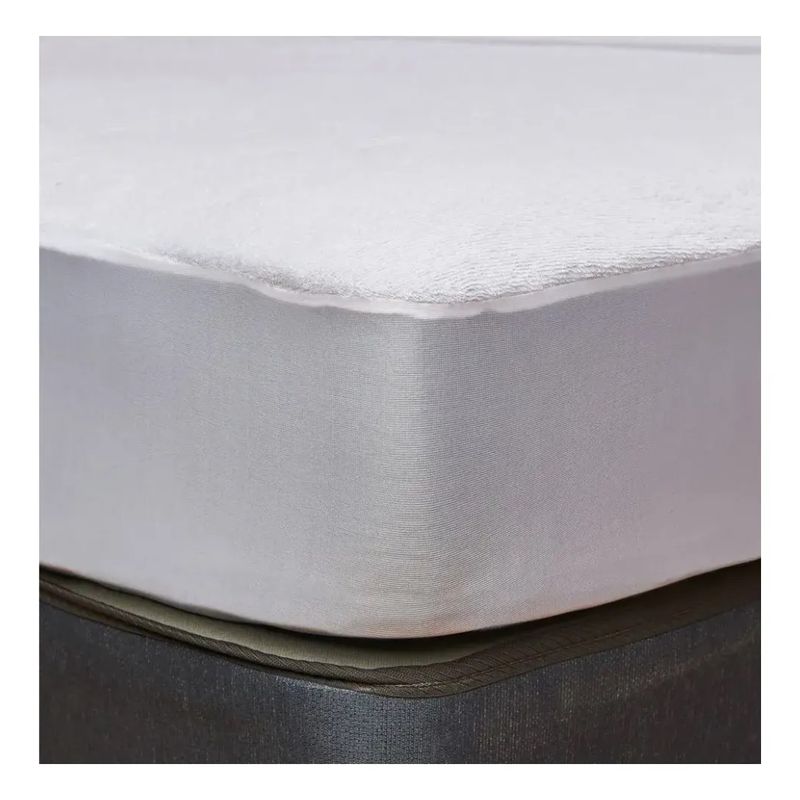 VELUTTI - Cubre Colchón Impermeable Con Fuelle 1 Plazas, Velutti
