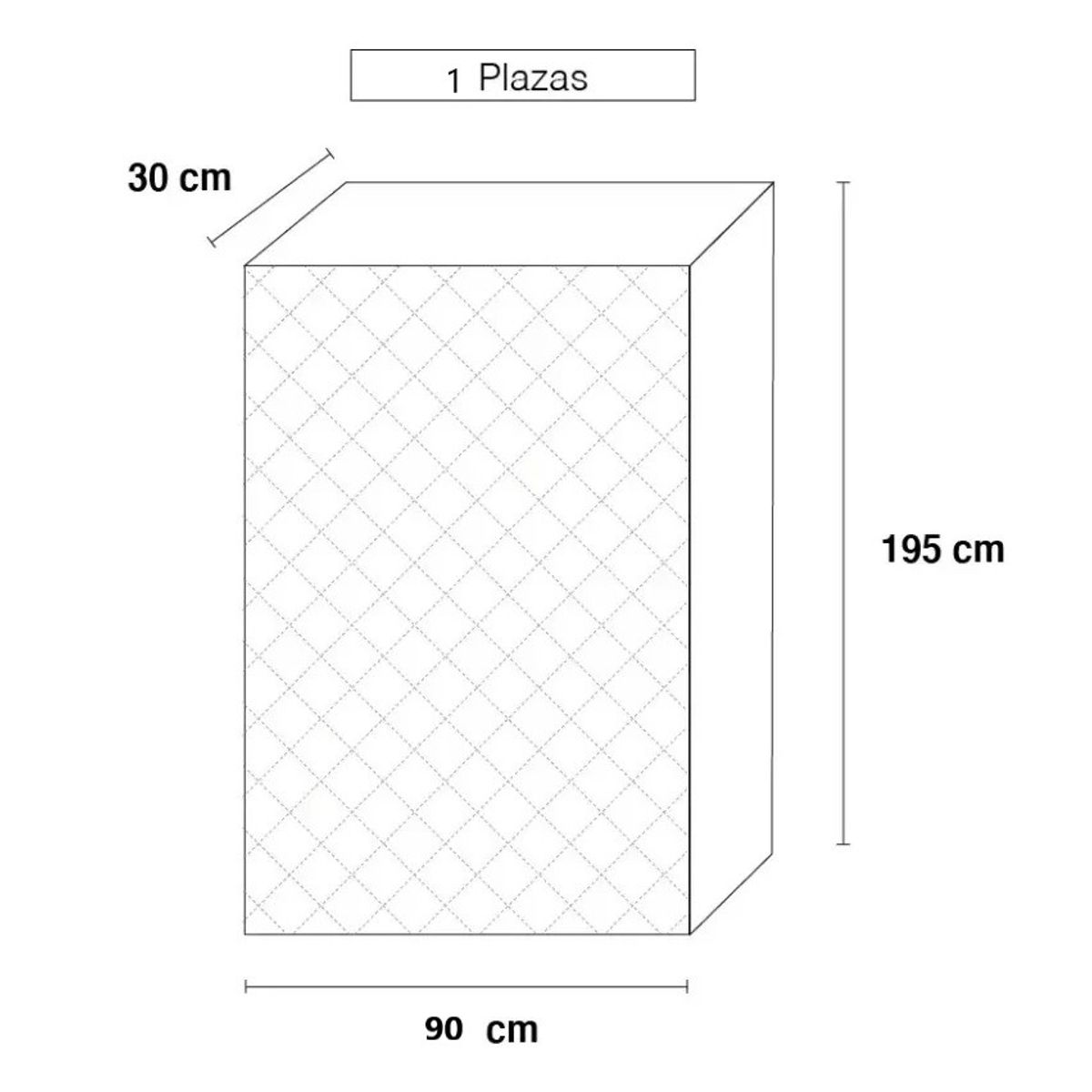 VELUTTI - Cubre Colchón Impermeable Con Fuelle 1 Plazas, Velutti