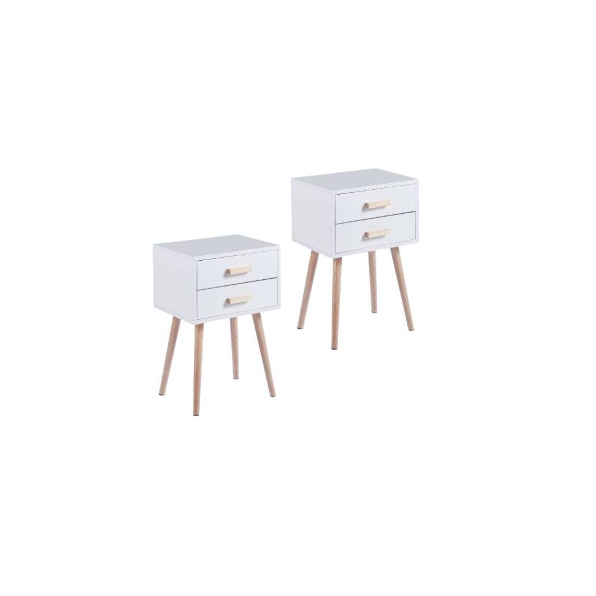 GENERICO - Pack 2 Veladores Eames doble blanco