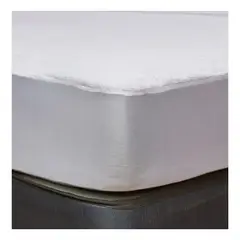VELUTTI - Cubre Colchón Impermeable Con Fuelle 2 Plazas,