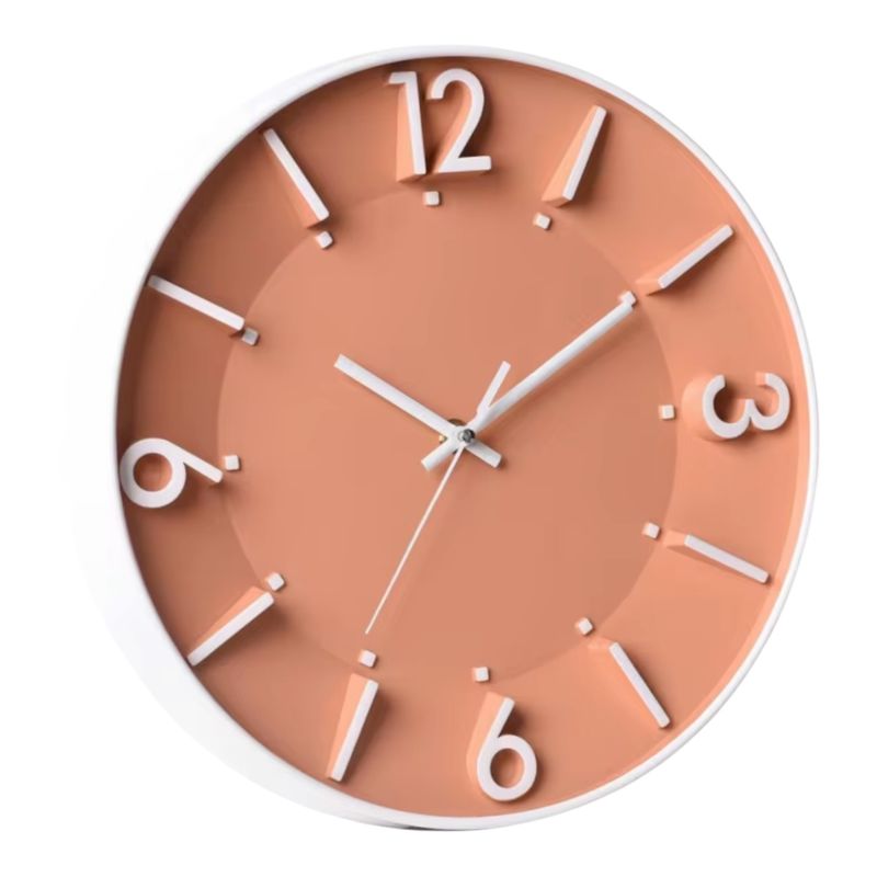GENERICO - Reloj de Pared 30 cm - Naranja Pastel