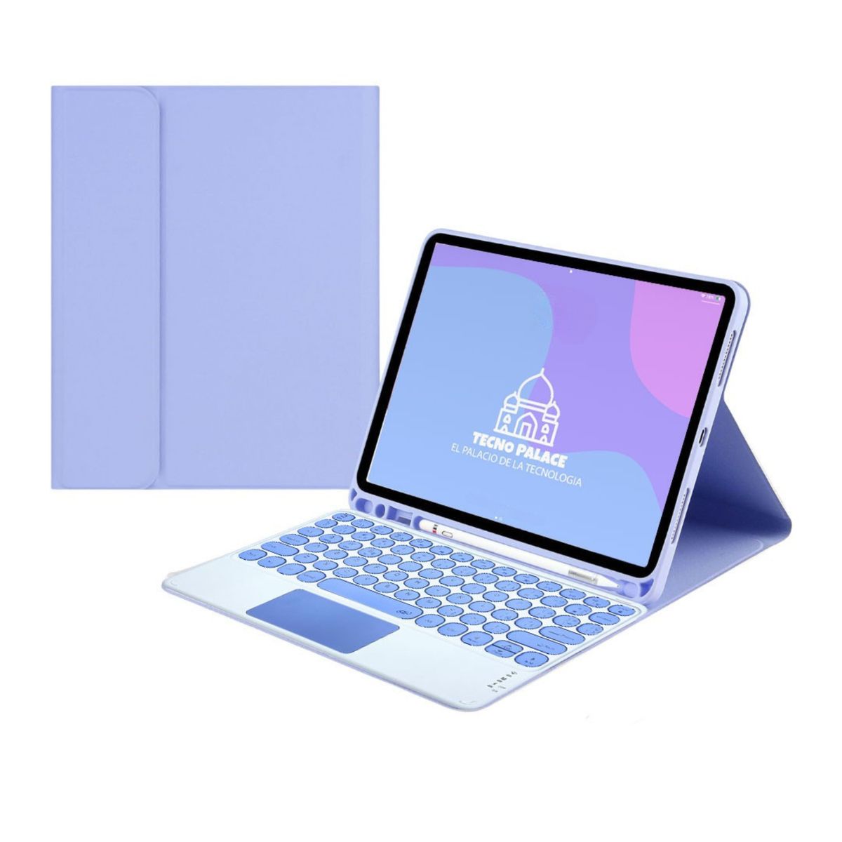 GENERICO - Fundas Con Teclado TouchPad 2.0 Para Galaxy Tab S7-S8 Incluye letra Ñ