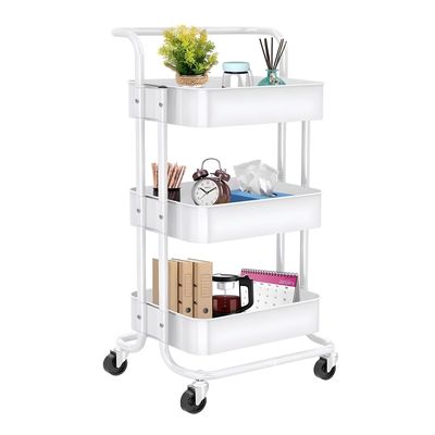 Imagen 2 del producto Carro Multiuso Organizador 3 Niveles 100% Acero Blanco