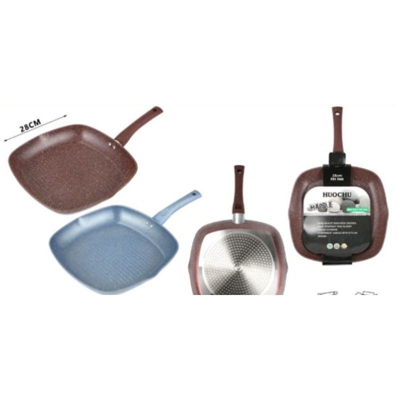 GENERICO - Sarten Antihaderente Para La Cocina 28 Cm Cuadrado