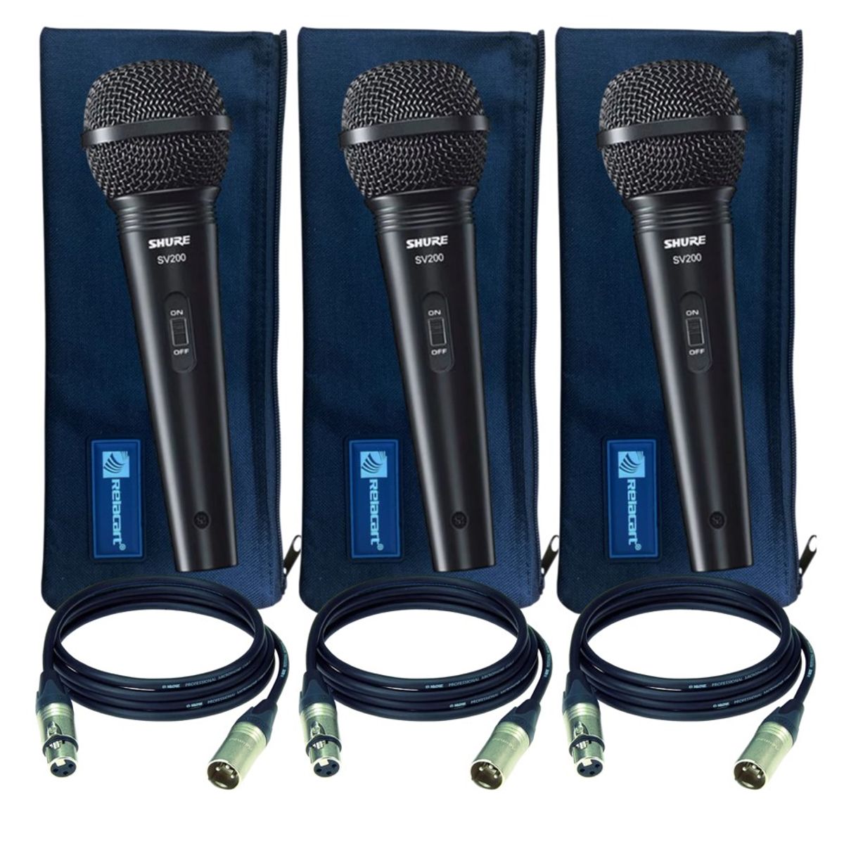 SHURE - Pack 3 Unidades Shure Sv200 Mas 03 Fundas Relacart