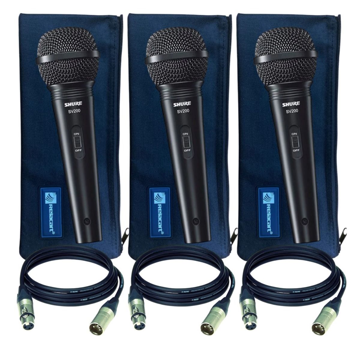 SHURE - Pack 3 Unidades Shure Sv200 Mas 03 Fundas Relacart