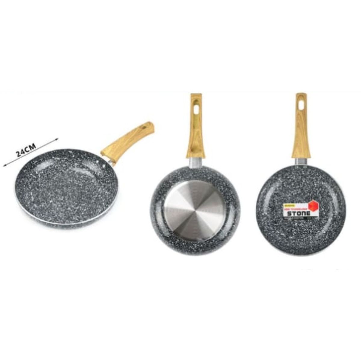 GENERICO - Sarten Antihaderente Para La Cocina 24 Cm Redondo