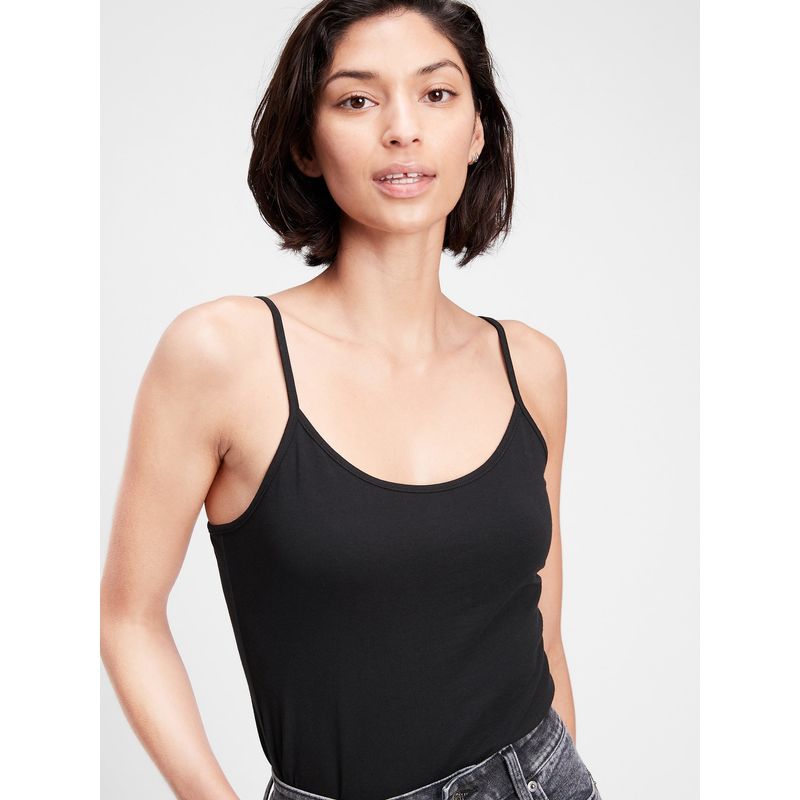 GAP - Polera Mujer Fitted Sin Mangas Negro Gap