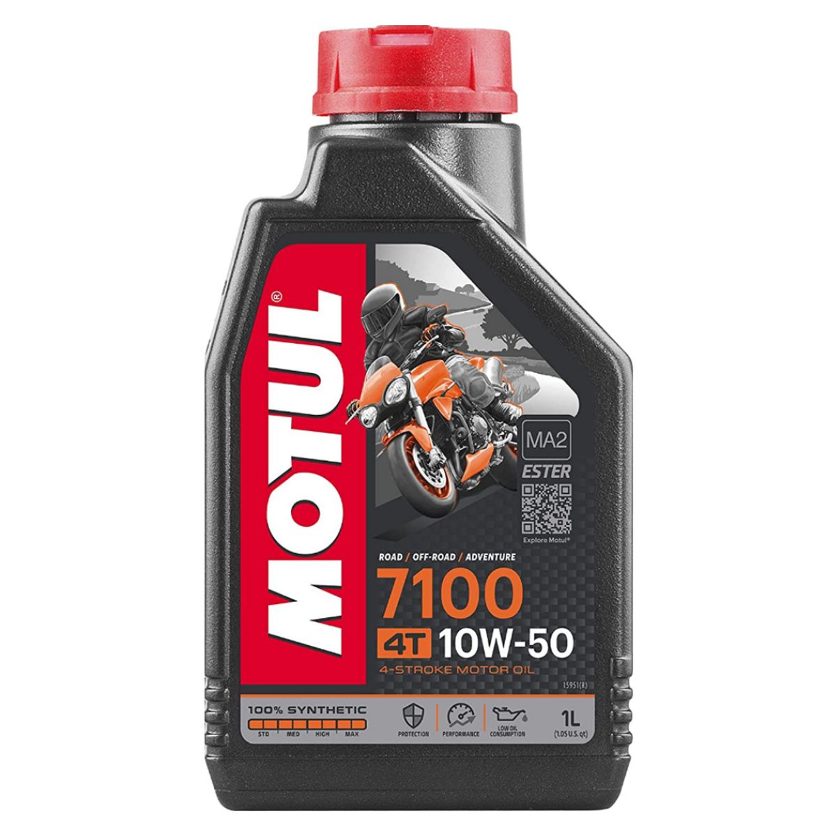 MOTUL - Aceite 10w50 7100 100% Sintetico Motul 1 Litro