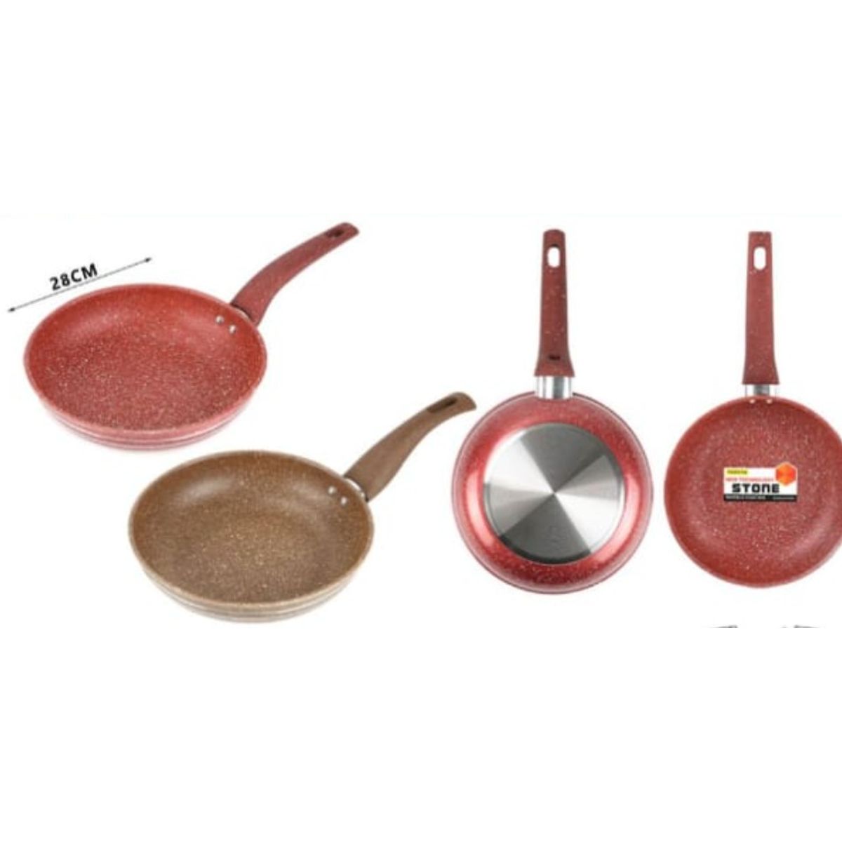 GENERICO - Sarten Antihaderente Para La Cocina 28 Cm Redondo