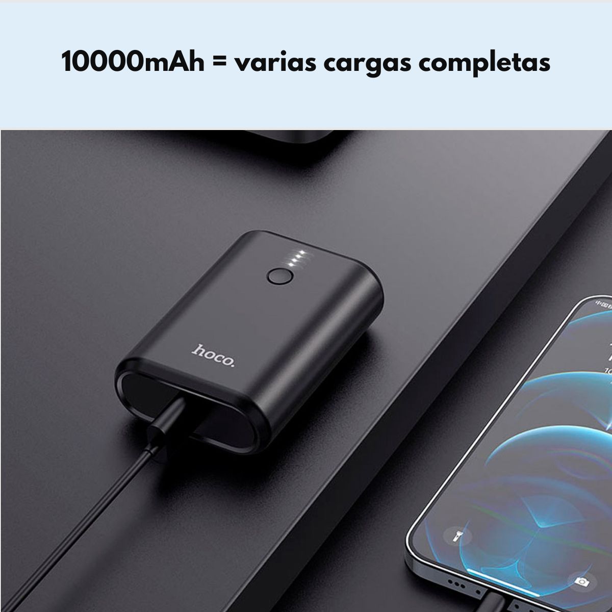 HOCO - Bateria Externa Power Bank Hoco Q3 10000mAh Carga Rápida