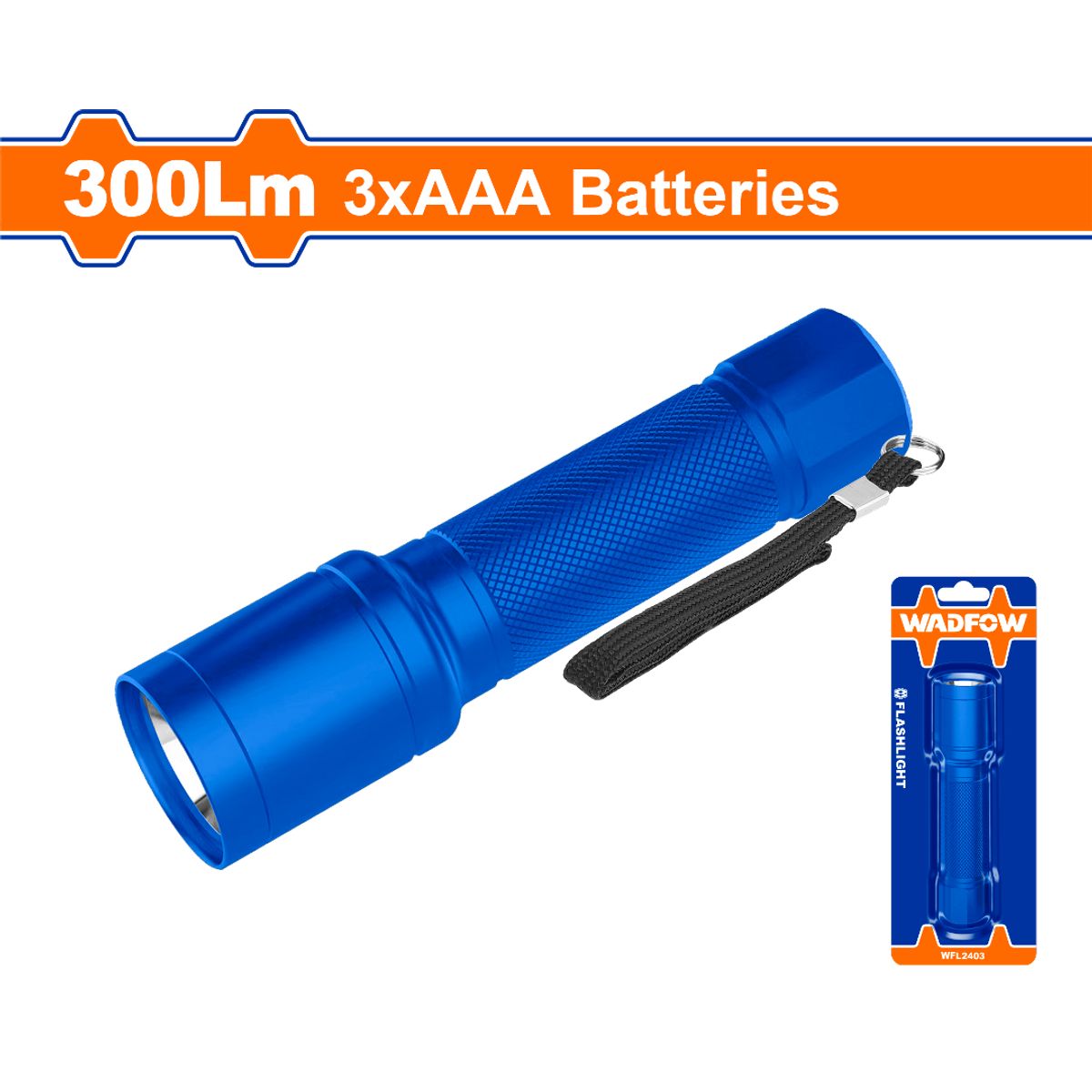 WADFOW - Linterna A Pilas 90 - 300 Lumenes 130 M Wadfow Wfl2403
