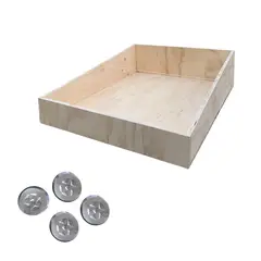 GENERICO - Cajón de Rayuelas de Madera + 4 Tejos