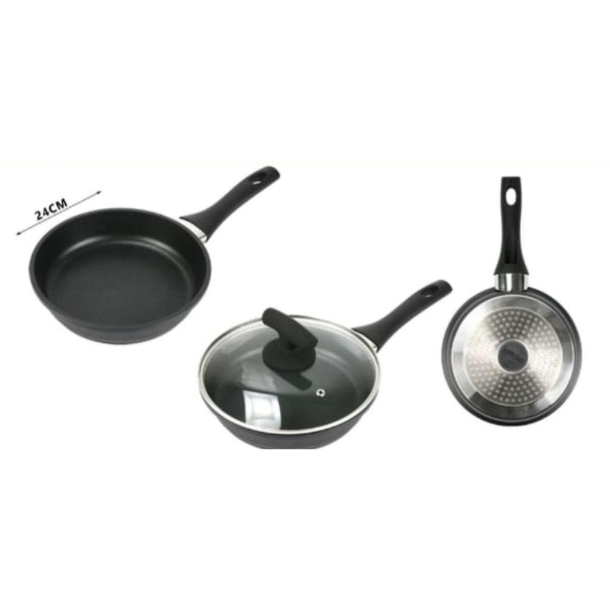 GENERICO - Sarten Antihaderente Para La Cocina 24 Cm Redondo