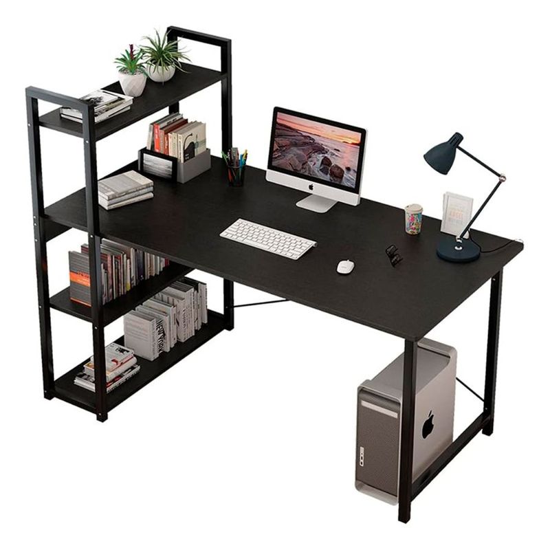 GENERICO - Escritorio Premium Resistente Pro Con 3 Estantes 120x55cm