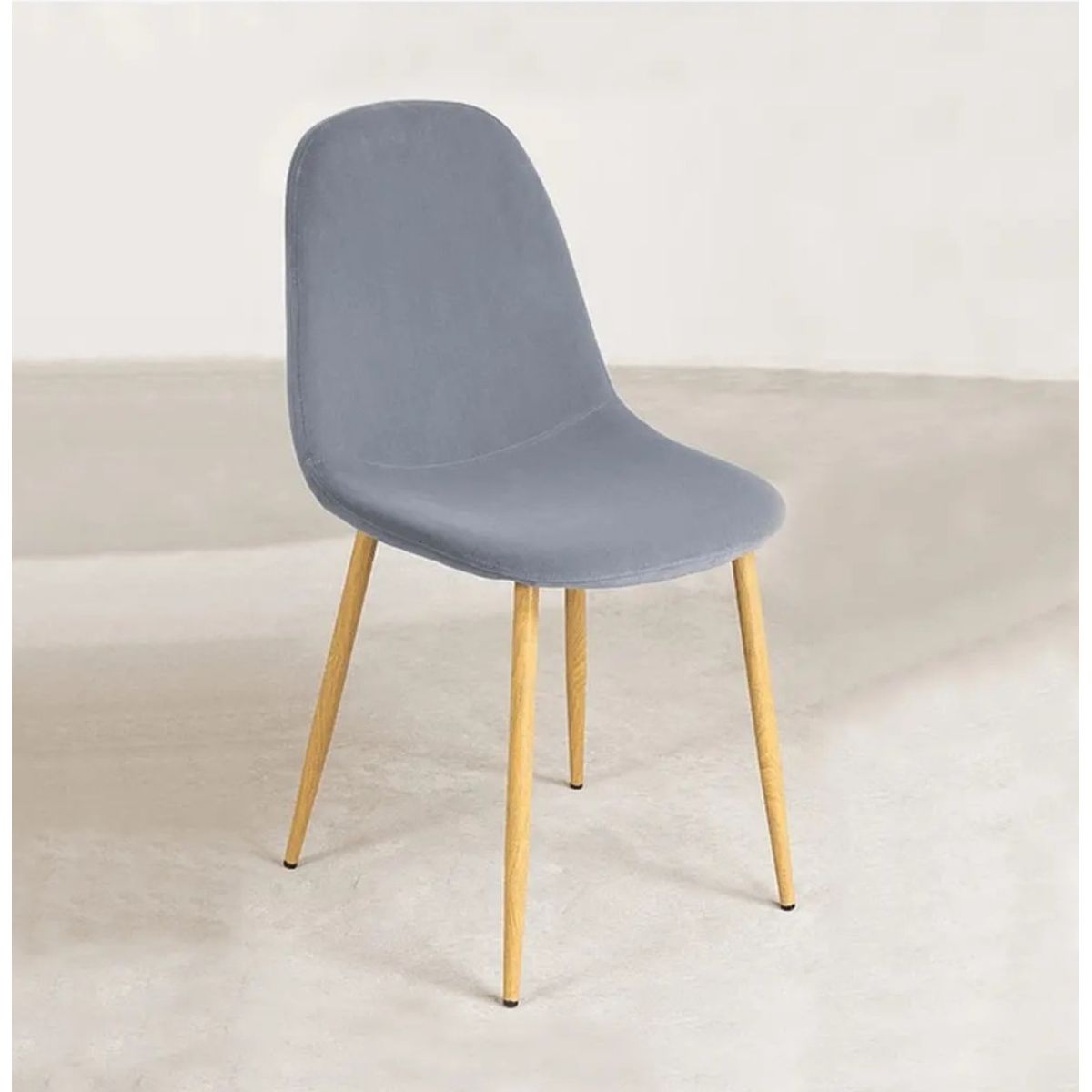 CORI CORI - Silla Scoop Wood Velvet Gris