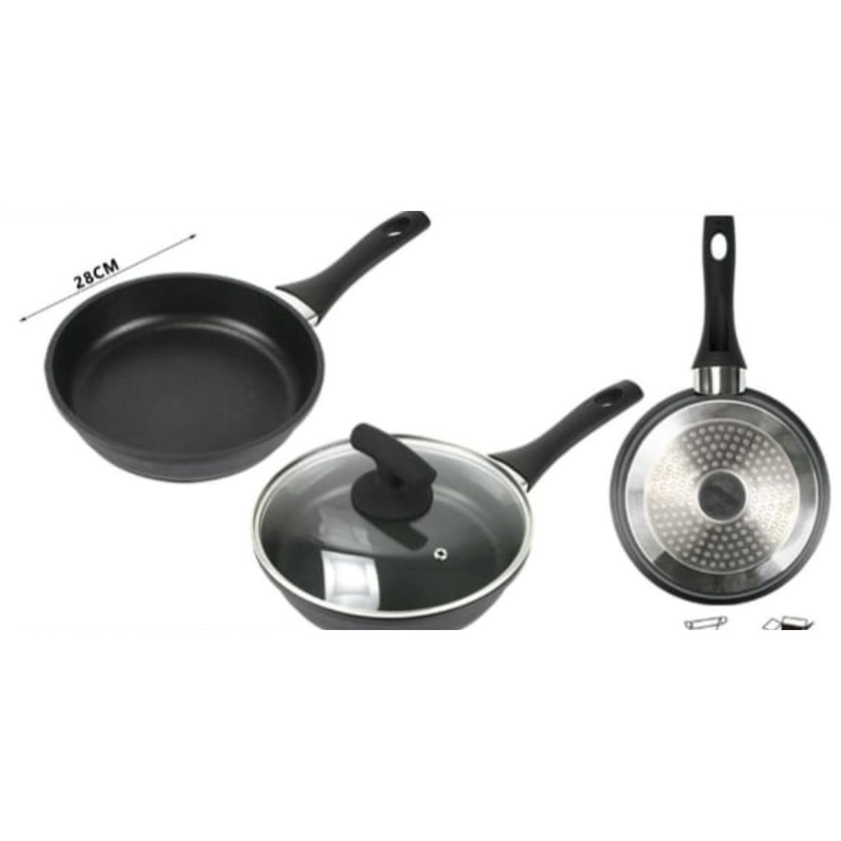 GENERICO - Sarten Antihaderente Para La Cocina 28 Cm Redondo
