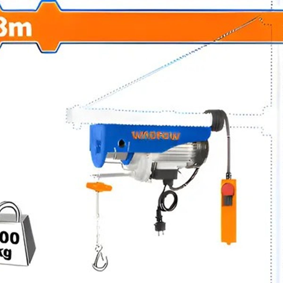 WADFOW - Aparejo Electrico 250-500kg 9mt 18mt Wadfow Weth1a01 Tecle