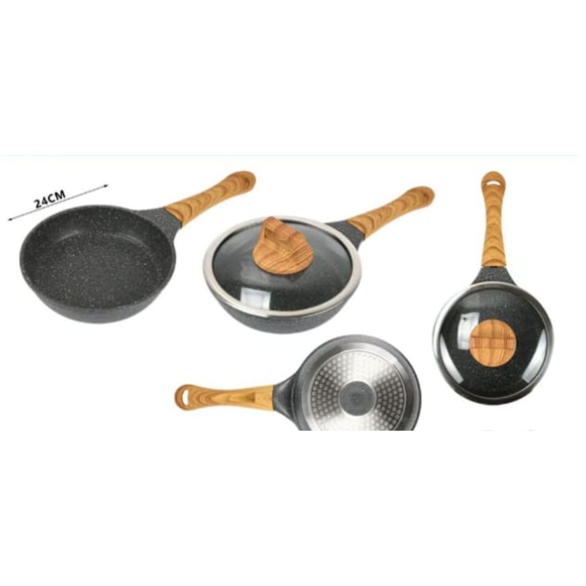 GENERICO - Sarten Antihaderente Para La Cocina 24 Cm Redondo