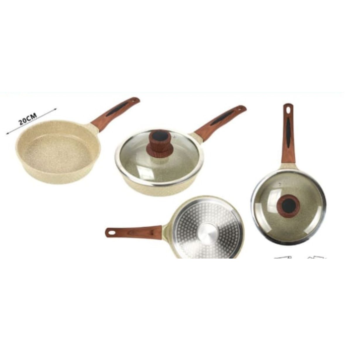 GENERICO - Sarten Antihaderente Para La Cocina 20 Cm Redondo