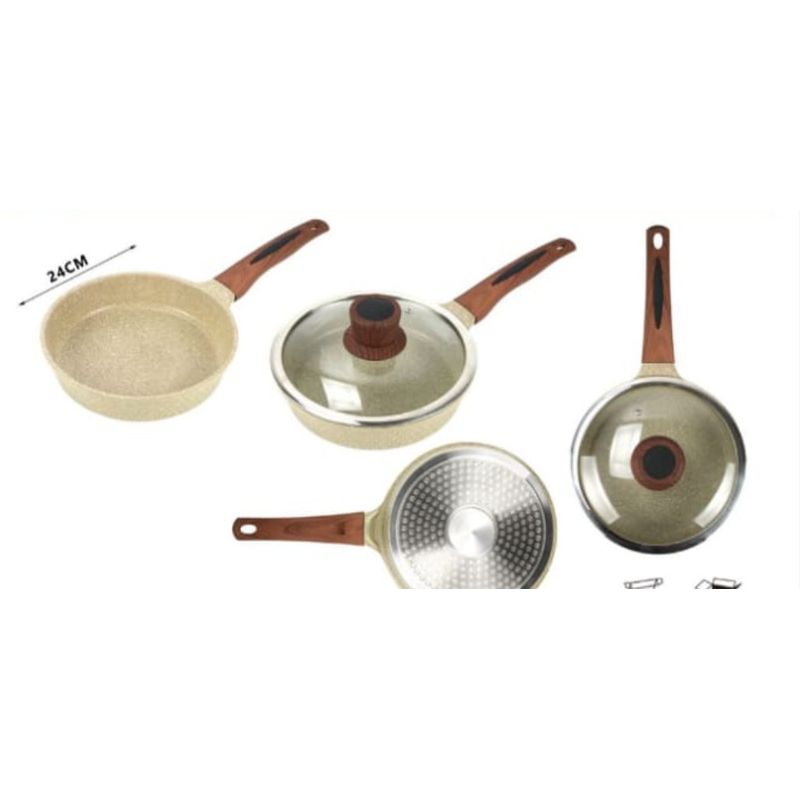 GENERICO - Sarten Antihaderente Para La Cocina 24 Cm Redondo