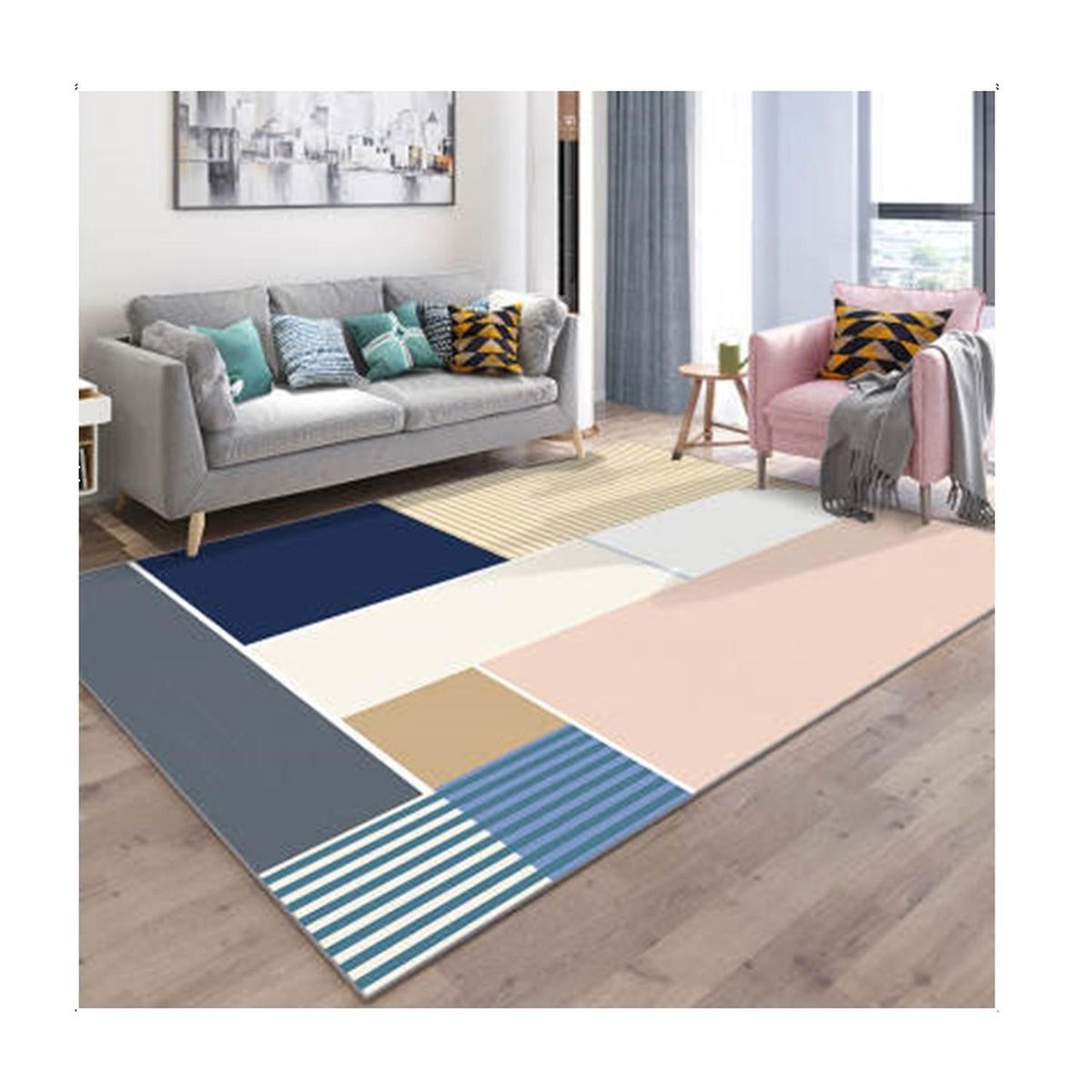 AUCKLAND OUTDOOR - Alfombra Living 120X160 Cm. Genova Tapete 3D Sala Estar