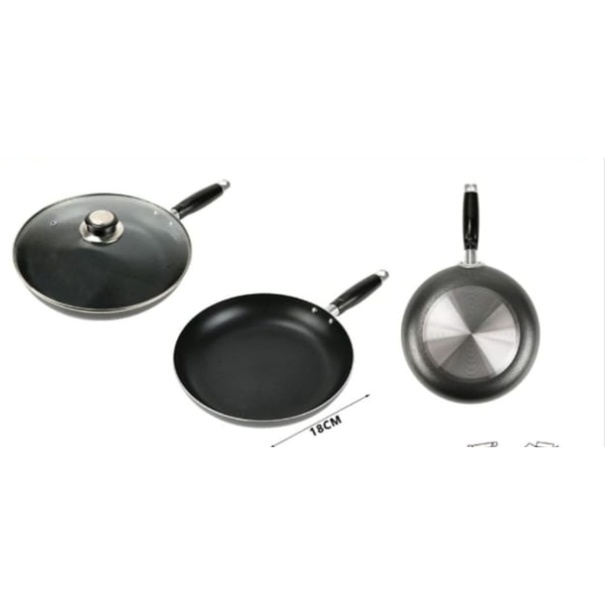 GENERICO - Sarten Antihaderente Para La Cocina 20 Cm Redondo 2.0MM