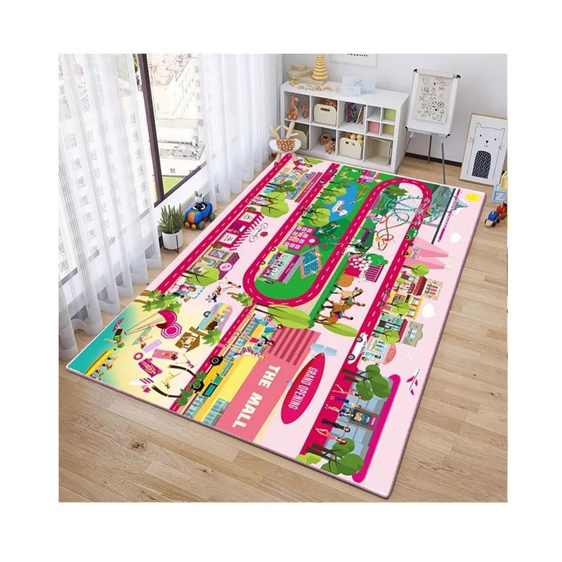 KIVARA - Alfombra Infantil Rosamall 80X120 Cm Tapete Dormitorio Sala