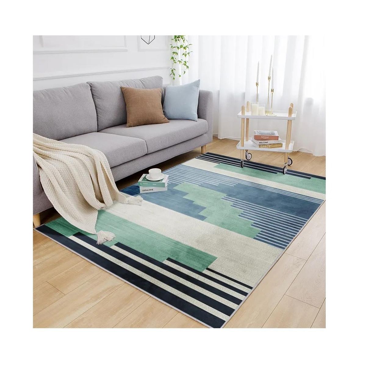 AUCKLAND OUTDOOR - Alfombra Living 120X160 Cm. Cagliari Tapete 3D Sala Estar