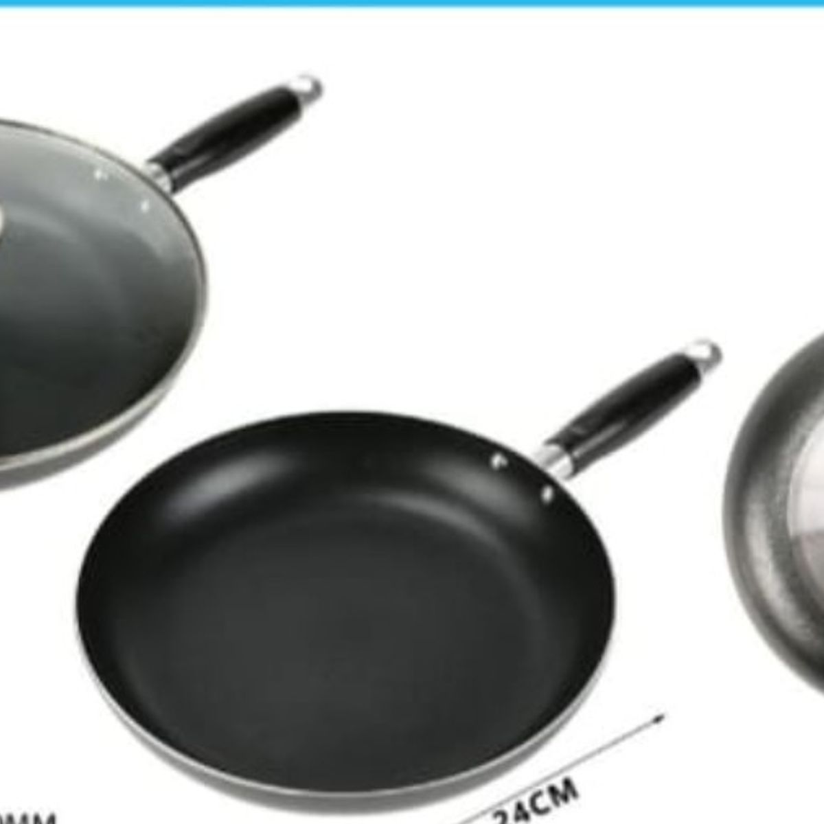 GENERICO - Sarten Antihaderente Para La Cocina 24 Cm Redondo 2.0MM