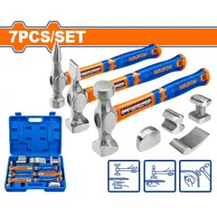 WADFOW - Set Juego De Martillos Para Carroceria 7 Pzs Whz1d07