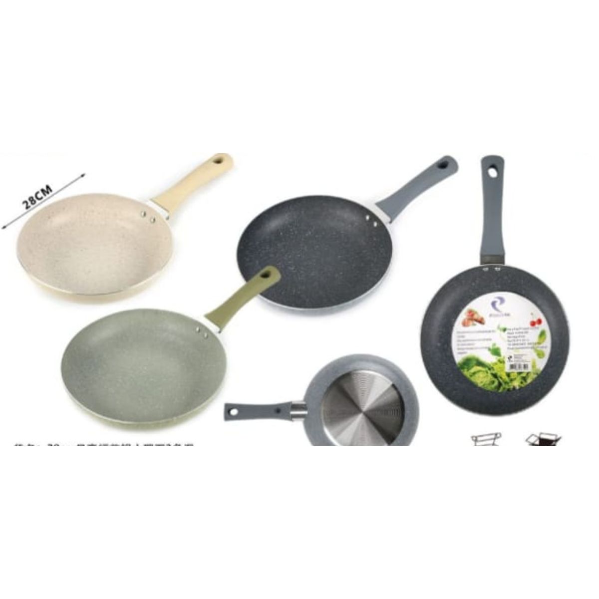 GENERICO - Sarten Antihaderente Para La Cocina 28 Cm Redondo
